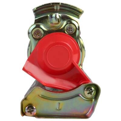 Bild 1 Druckluft-Kupplungskopf - Vorrat M 22x1,5. Für Zugmaschine (rot).