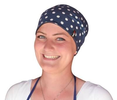 Bild 1 hairtex Stall-Beanie Unisex - Blümchen blau Blümchen blau