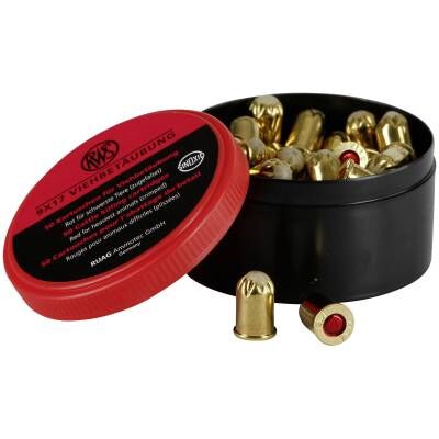 Bild 1 Patronen zu Viehbetäubungsapparat/Bolzenschussgerät rot. Stärkste Ladung.