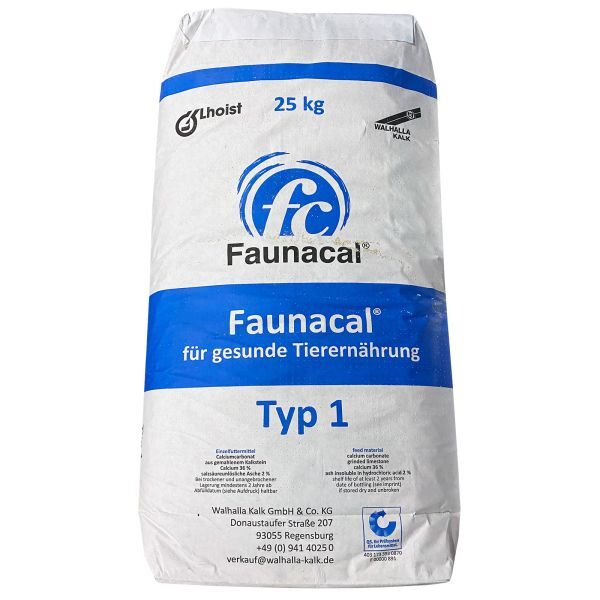 Bild 1 Walhalla Faunacal Calciumcarbonat Futterkalk Typ 1 25 kg-Sack