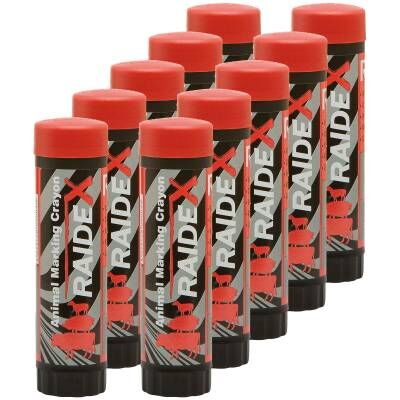 10x Viehzeichenstift RAIDEX rot