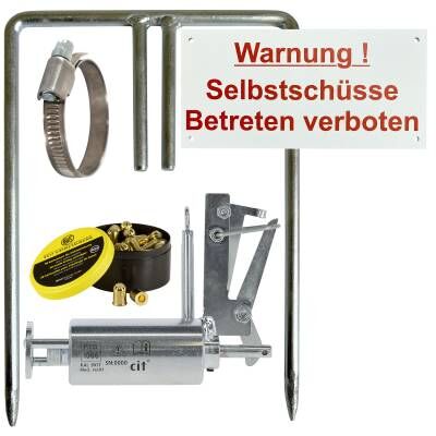 Bild 1 cit Wühlmaus-Selbstschussgerät VoleShot (PTB 1066) komplett mit 50 Patronen, Halterung und Warnschild