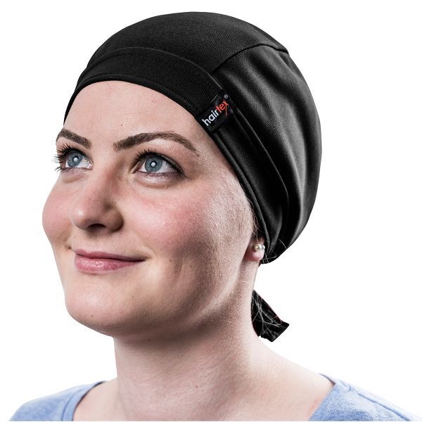 Bild 1 hairtex Stall-Mütze mit Bändern schwarz