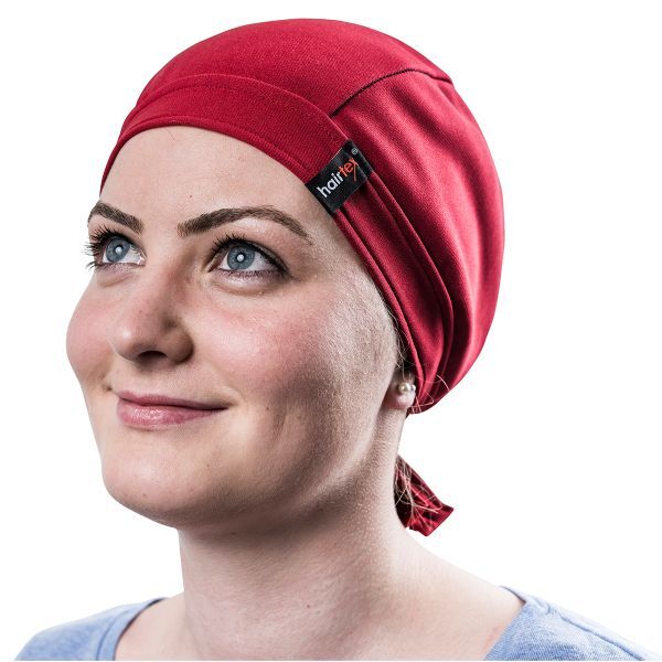 Bild 1 hairtex Stall-Mütze mit Bändern rot