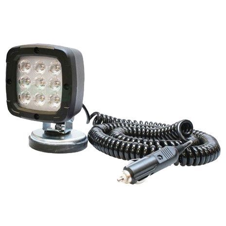 LED Arbeitsscheinwerfer mit Griff, Spiralkabel, Magnet und