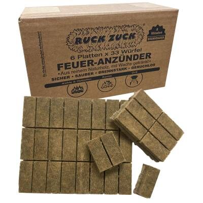 198x RUCK ZUCK Feuer-Anzünder