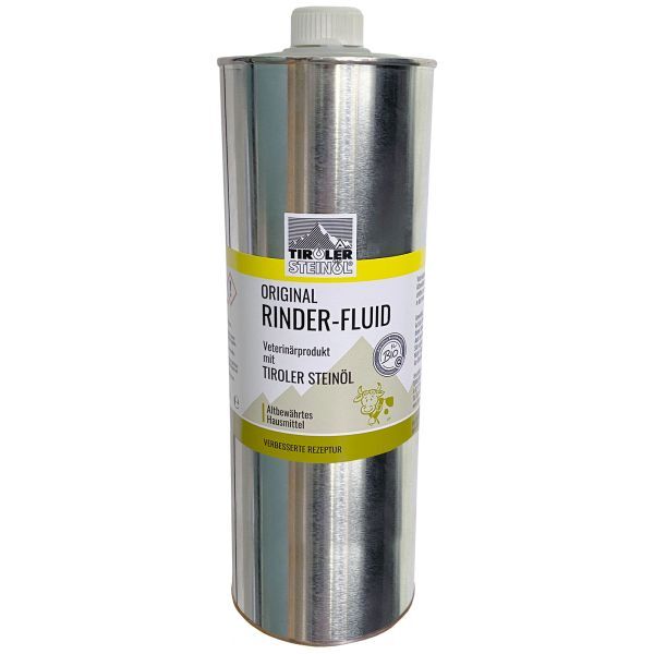 Original Rinder-Fluid mit Tiroler Steinöl 1000 ml-Dose.
