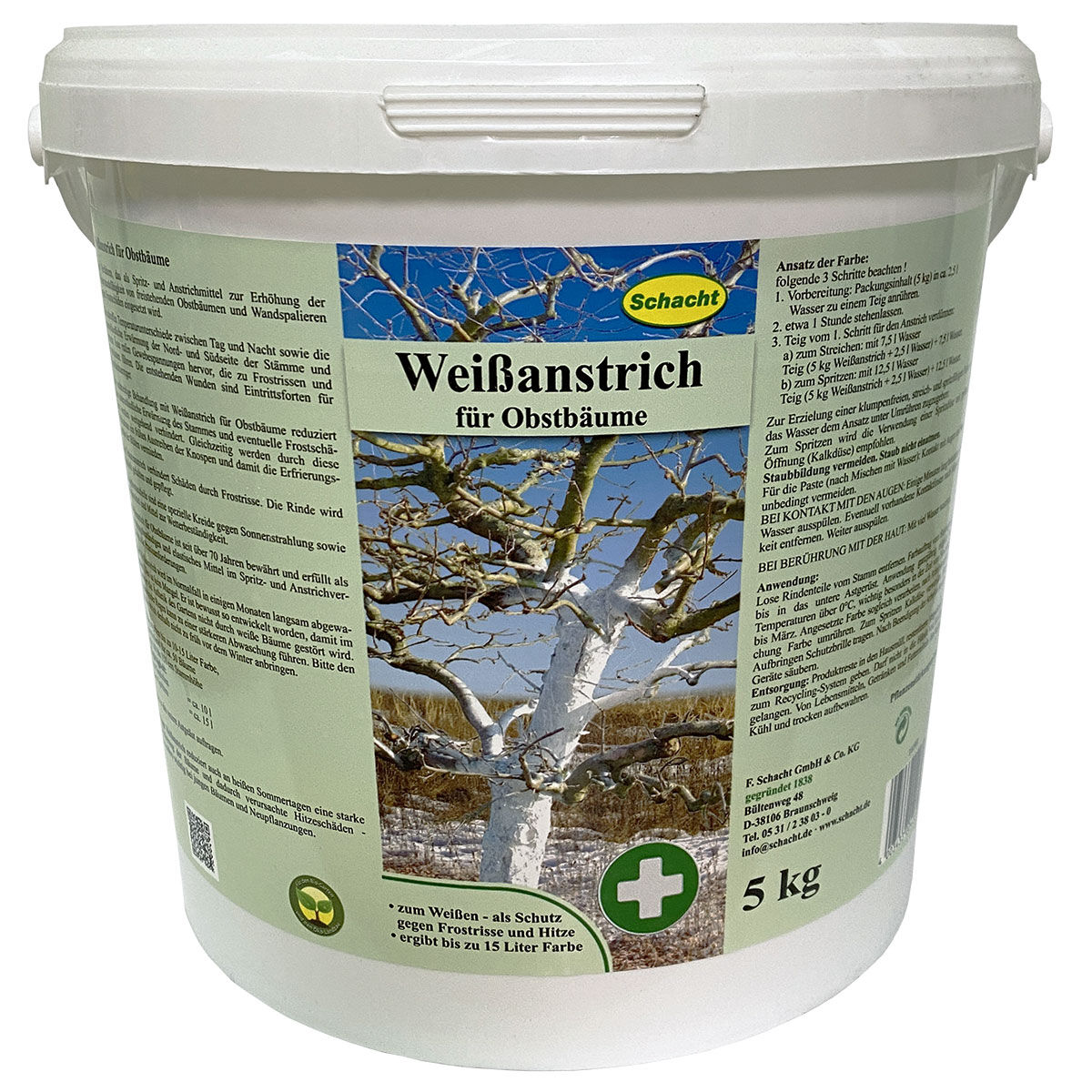 Weißanstrich für Obstbäume ️ für 37,90 € ️ Quebag Agrar Shop