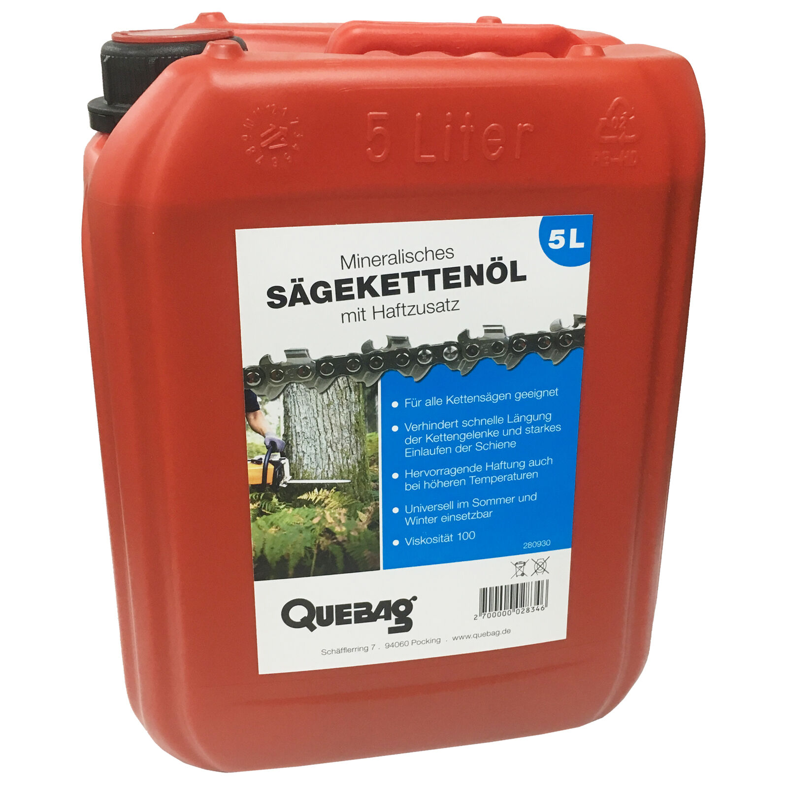 Quebag Sägekettenöl 5 l-Kanister ✔️ für 14,90 € ✔️ Quebag Agrar Shop